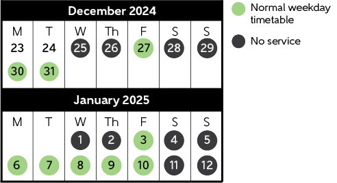 200 - 206 summer timetable