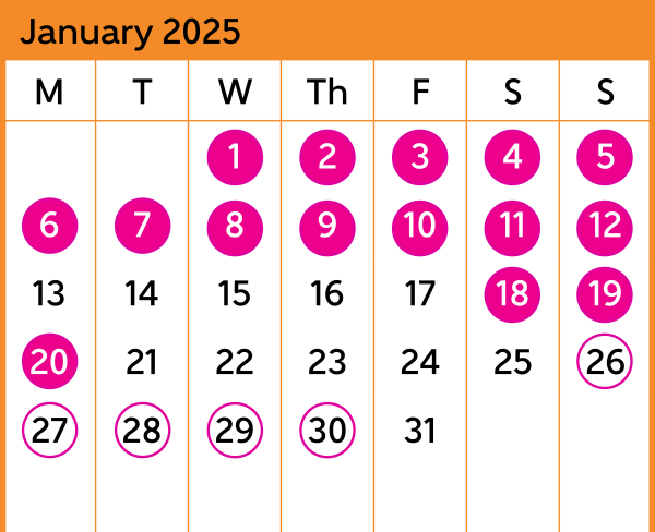 HVL January Calendar