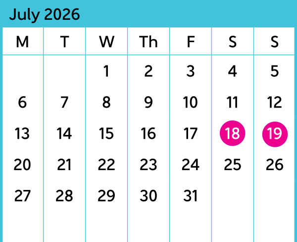 JVL July Calendar
