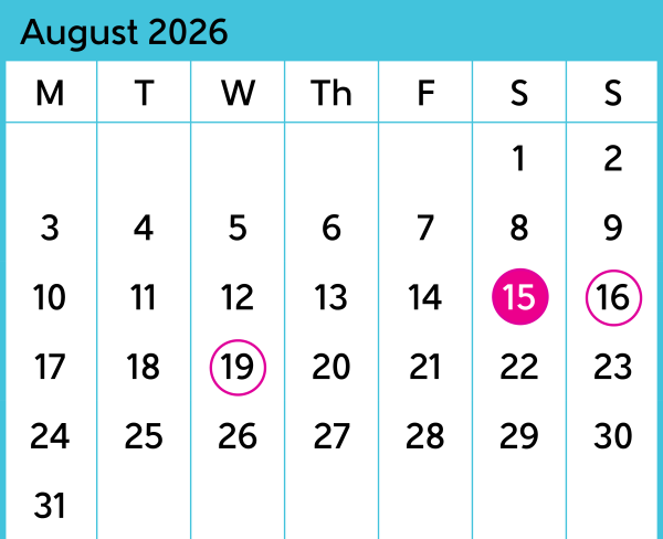 JVL Calendar Aug