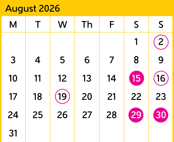 WRL Calendar Aug