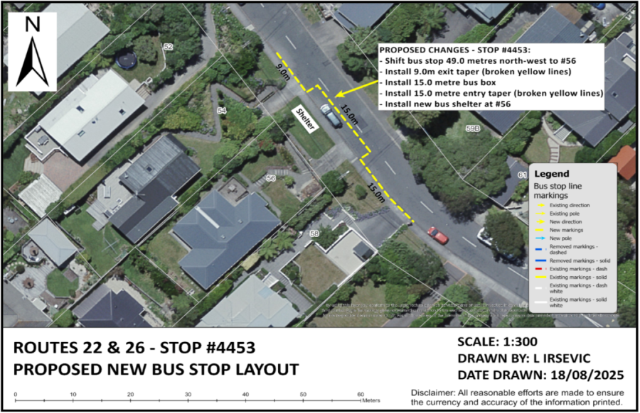 image of Proposal for bus stop layout improvements - #4453 Colway Street (near 62)
