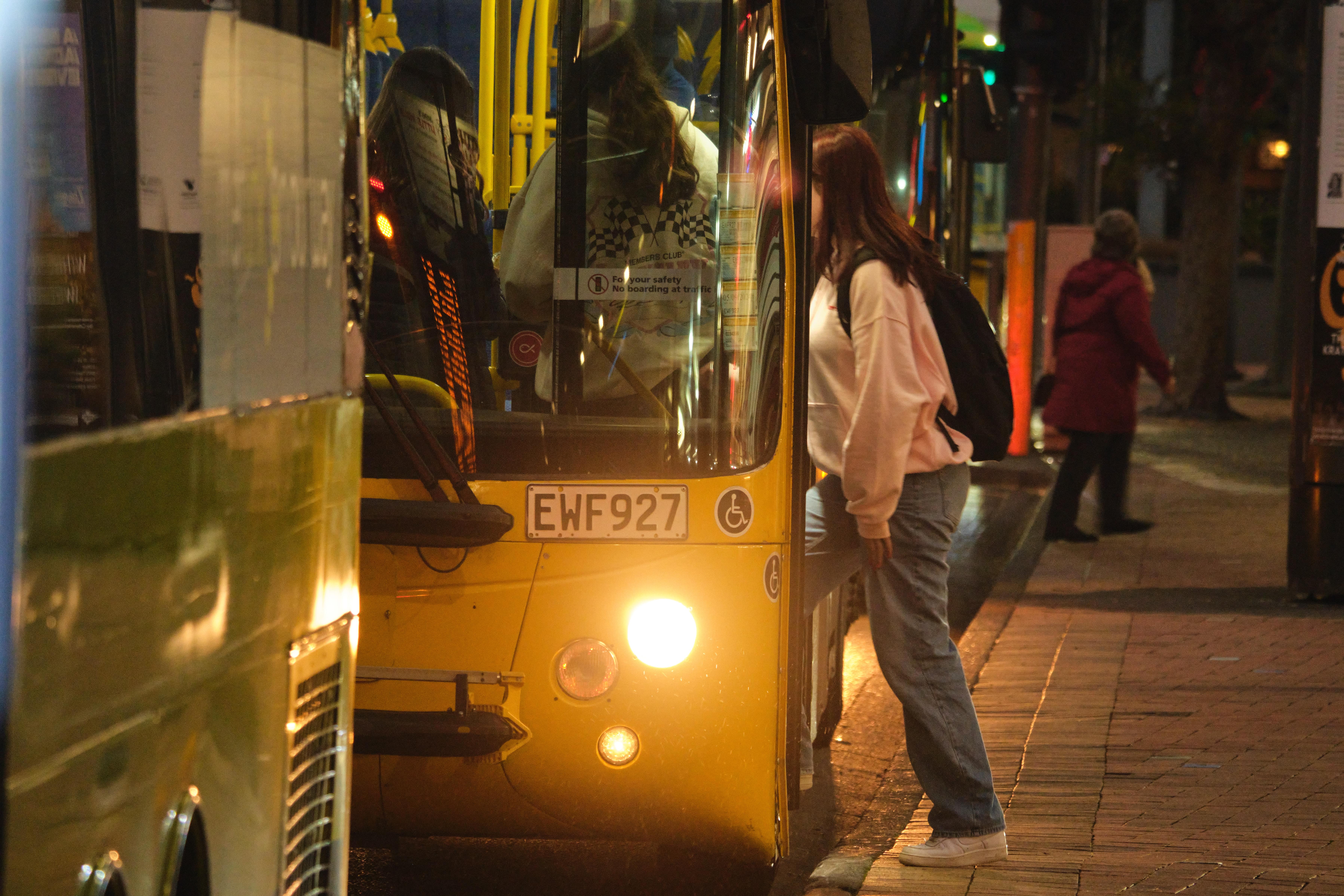 Passengers boarding a Metlink bus