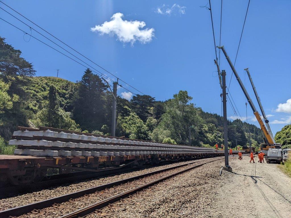 Rerailing work in the open air