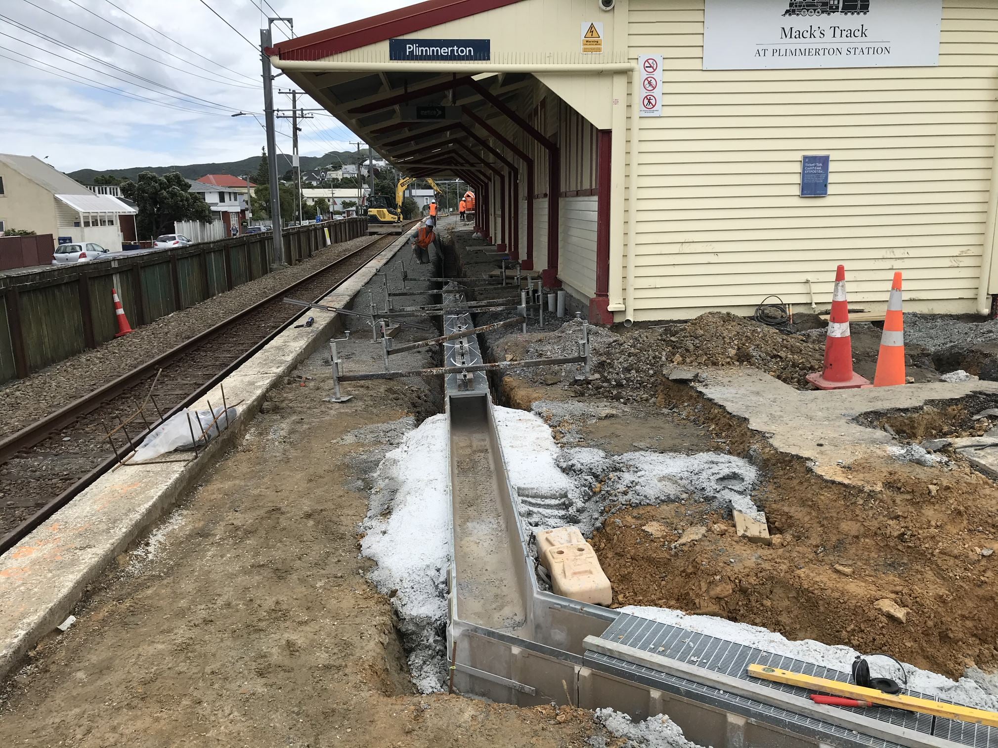 Station work at Plimmerton Station