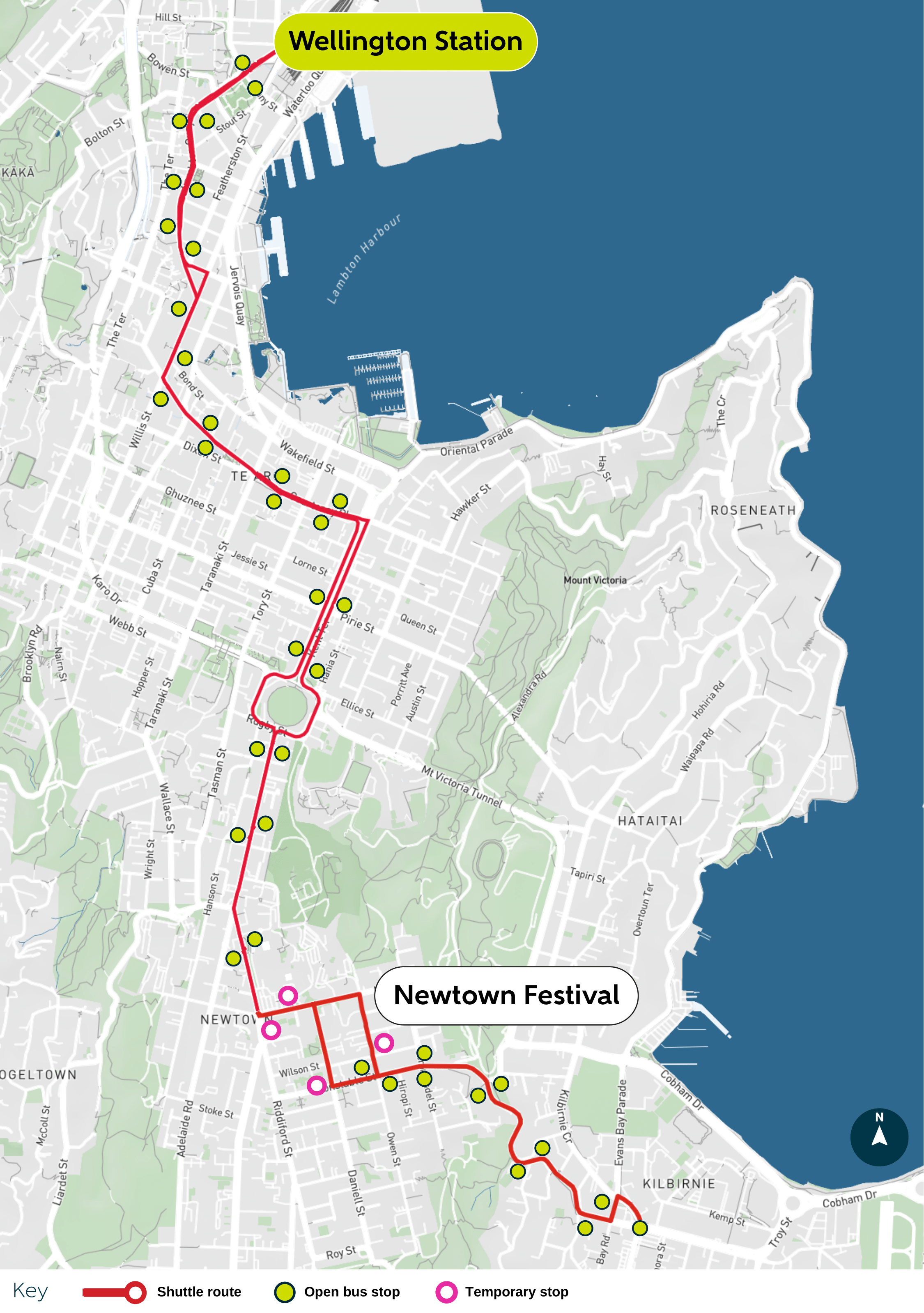 newtown festival shuttle map 2025 02 13 1