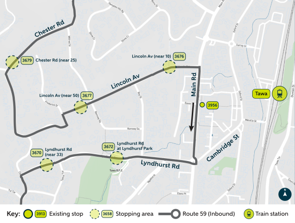 Rout 59 Inbound map