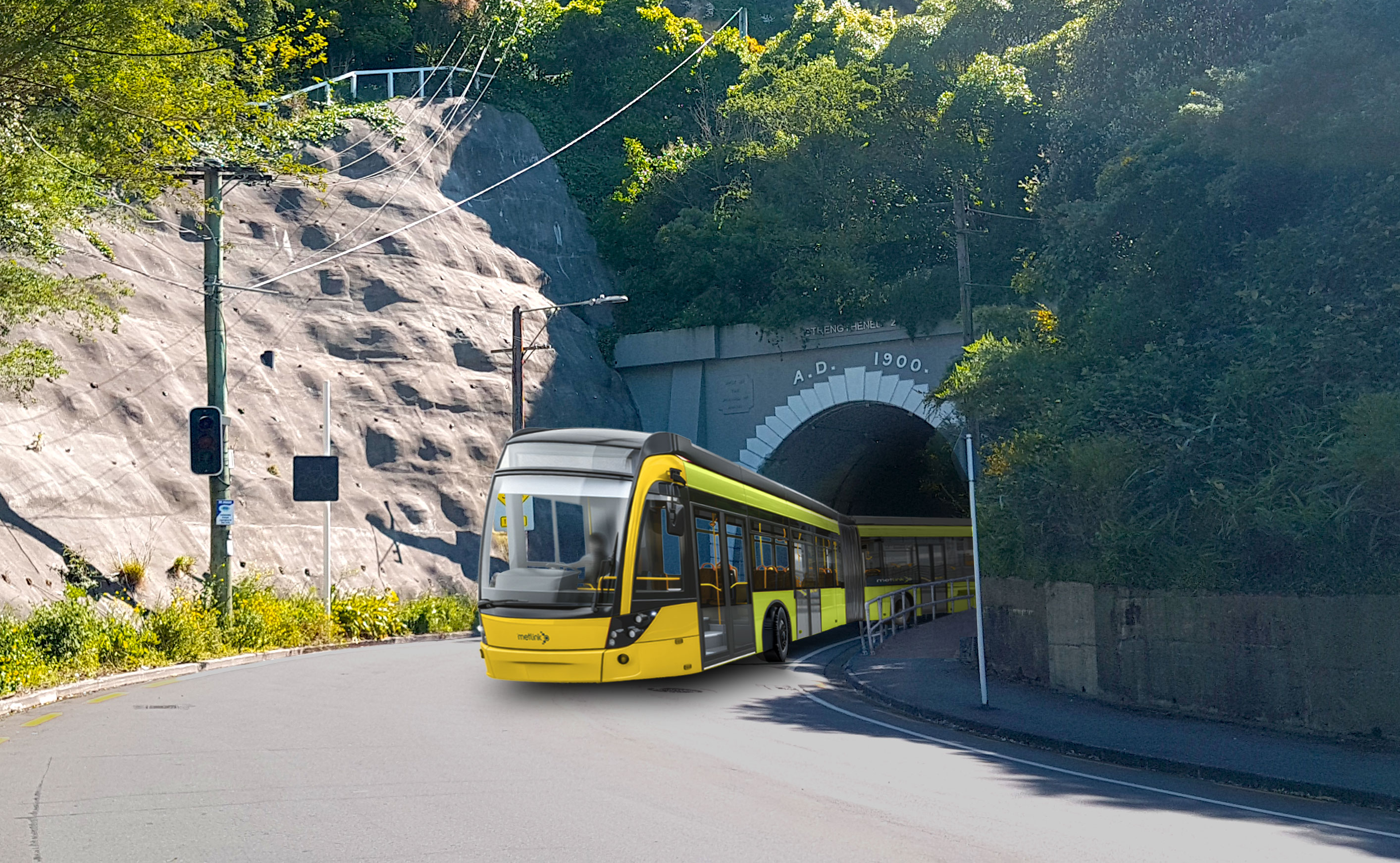 Karori Tunnel Bus render