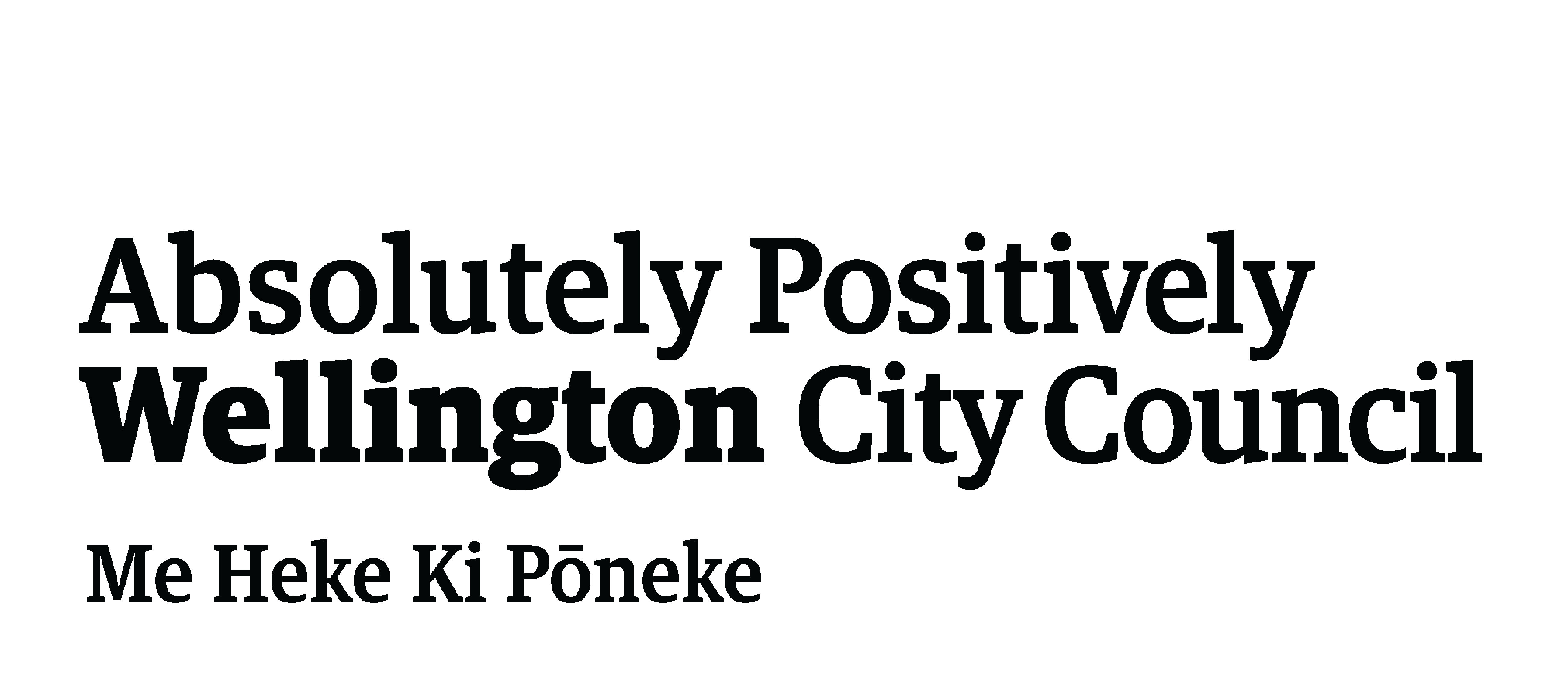Wellington city council b and w logo 14x