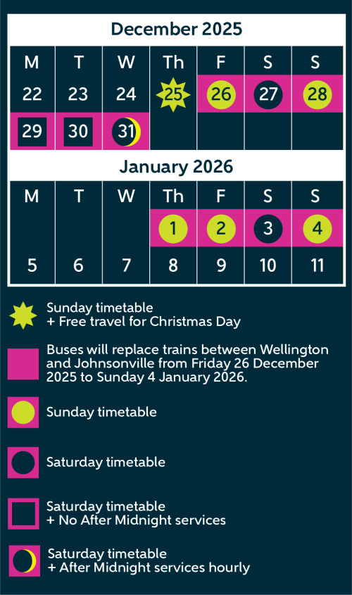 Calendar for the JVL for December - Jan